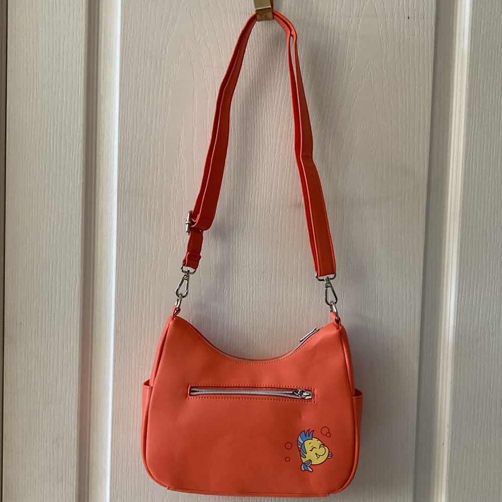 New Disney Loungefly Little Mermaid Flounder Purse - Picture 3 of 5